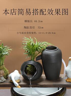 庭院造景实木置物架配件流水diy古法生态养鱼缸碳化木板横杆定制
