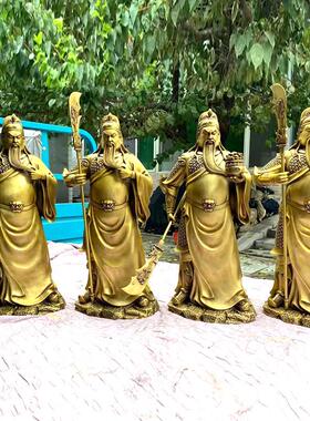 铜关公件客厅 业店铺纯铜关爷武财神摆铜像黄铜关公开ZQO像二供奉