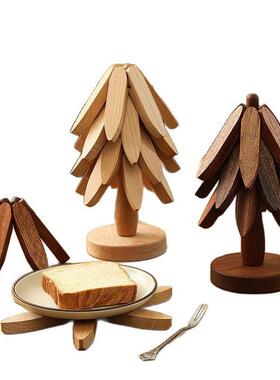 耶诞树隔热垫餐桌防烫垫一棵树实木玄关装饰摆饰乔迁新居礼物搬家