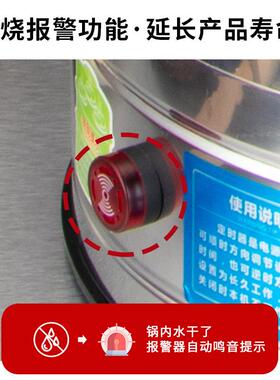 商用不锈钢多层笼屉电蒸笼预约定时多用电蒸锅报警防干烧电蒸包炉