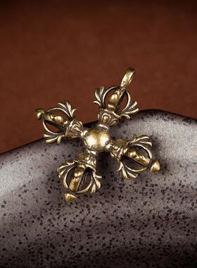 黄铜金刚杵降魔杵钥匙扣汽车挂件创意腰挂包包吊坠平安挂饰品