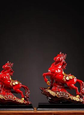 马到功生肖招财马迁桌摆件客成厅办公室面装饰公司乔128店铺开业