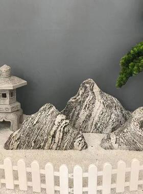 天然雪浪石切片组合枯山水造景庭院别墅景观石中式假山石石雕摆件