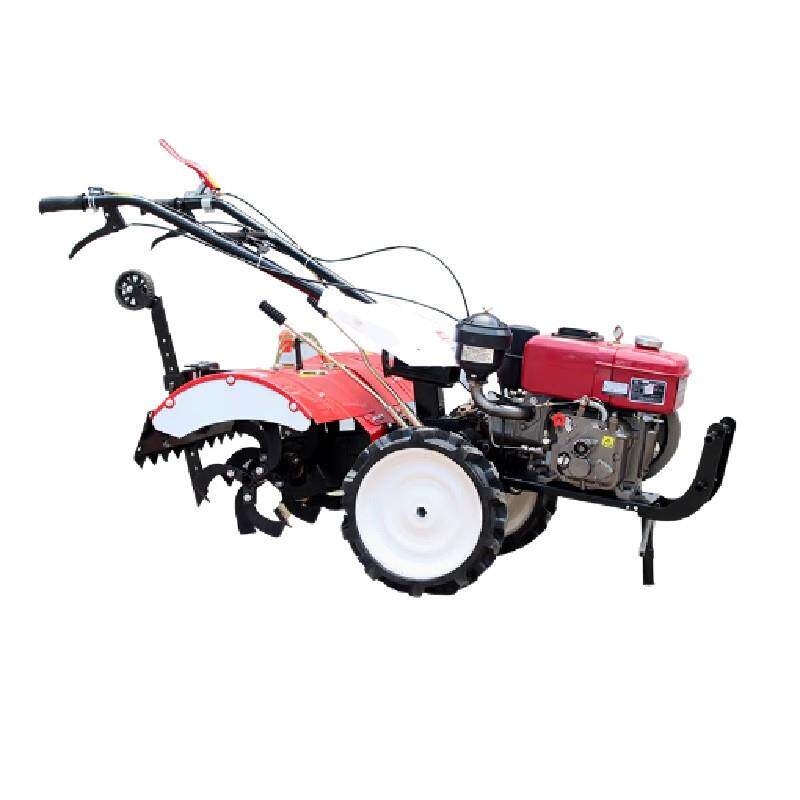 New multi-functional micro tillage machine, four-wheel drive diesel ten-horsepower orchard trenching machine, plowing and ridging machine factory
