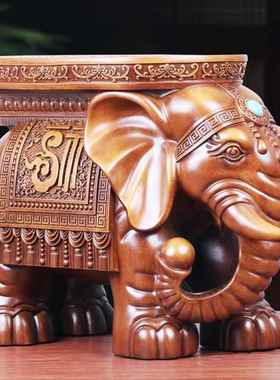 大象凳摆件落地客厅换鞋凳创意动物坐凳办公室茶几乔迁开业礼品