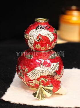 中式金属珐琅彩摆件景区热卖的工艺品创意家居葫芦摆件会销礼品