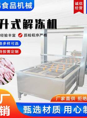 提升式鲅鱼冻盘解冻机 鸡翅鸭头恒温解冻设备 商用毛肚浸泡清洗机