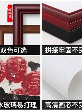 新中式电表箱装饰画 画免打孔遮挡入户实木配电箱电闸盒挂画 画20