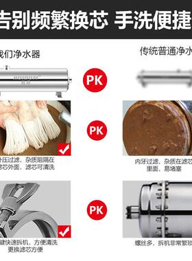 中央10吨净水器家用直饮黄泥自来水过滤器超滤净水机滤芯超滤机