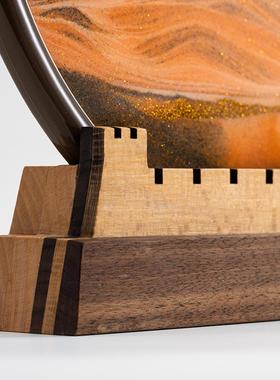 高档马鹿意流沙画摆件沙漏解压创客厅办男公室装饰士生日物礼乔迁