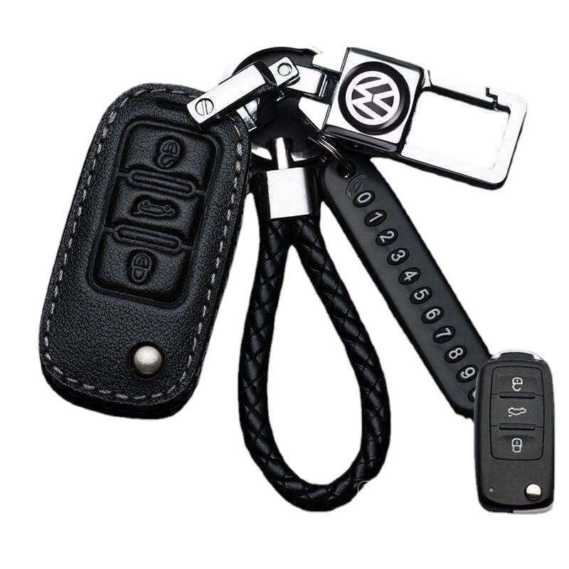 适用大众朗逸plus钥匙套速腾高尔夫7探岳途岳途观L宝来汽车锁匙包 - 图3