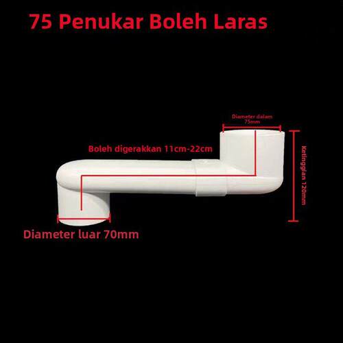 PVC可调移位弯头110 50 75下水管移位器平移偏心错位接马桶地漏 - 图2