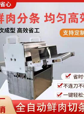 全自动商用鲜肉分条机多功能切片机不锈钢快速小型切丁切肉切条机