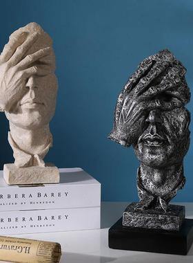 马年摆件客厅高端精致摆件沉默是金北欧复古装饰工艺品树脂艺术品