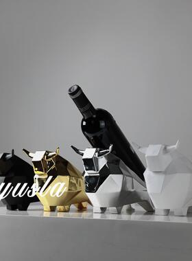 简约轻奢红酒架客软厅电摆RHZ视柜墅酒柜办公室样板间酒店别件装