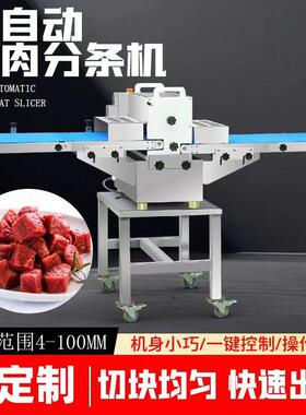 鲜肉分条机五花肉鸡鸭鱼开条机切块机商用微冻肉类平行分条切块机