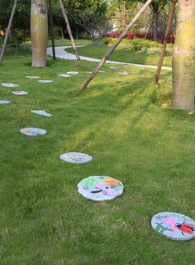 园林景观雕塑别墅花园垫脚石摆件户外园林庭院草坪公园脚踏板装饰