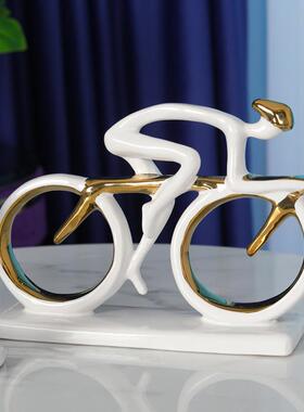 时尚件简约现代单车摆自1718/171行车陶瓷创意装个性礼物办饰公室