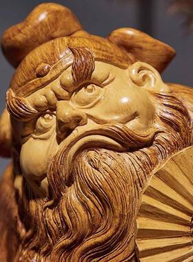 中式古风钟馗摆件创意古代人物客厅玄关书柜茶空间装饰高档工艺品