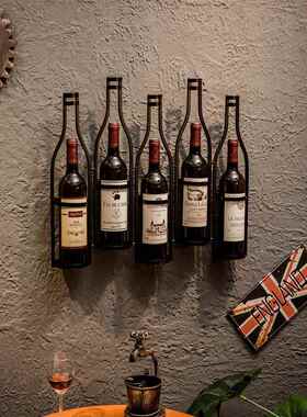 复工酒业风架铁艺壁挂吧台餐五瓶酒架酒厅家居客厅墙上葡萄酒红酒