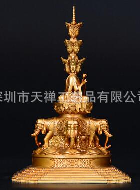 全铜佛十摆3325方普贤汽车中控台件肖车内观世音菩萨生本命文殊菩