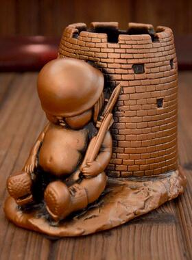 中秋中国风创意复古高档笔筒个性生日礼品送老师领导书房摆件包邮