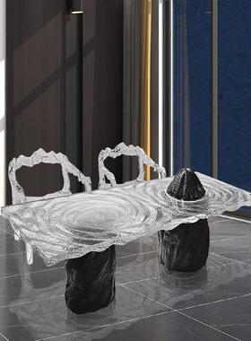 酒店大招厅桌hy-220面财艺术品摆件明装饰家居客透厅雕塑软品装工