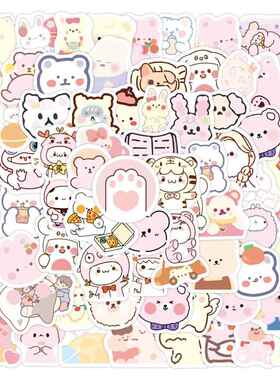 500 cute cartoon character ledger stickers行李箱贴纸高级感