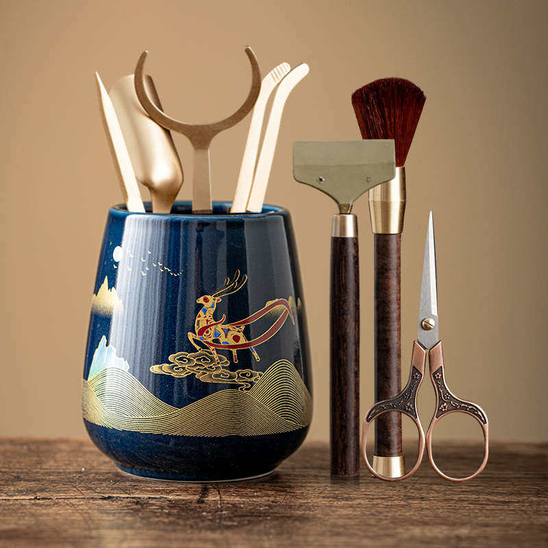 羊脂玉白瓷茶道六君子套装家用功夫茶具配件泡茶用品大全茶夹茶筒,淘宝优惠券,粉丝福利购,淘宝优惠卷