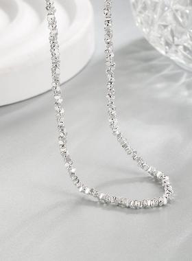 碎银子细款链条项链女小众设计波光粼粼春夏吸睛时尚百搭碎银几两