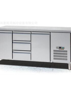 两门四抽屉冷藏台冰柜风冷无霜抽拉式机组不锈钢220V60hz冰箱