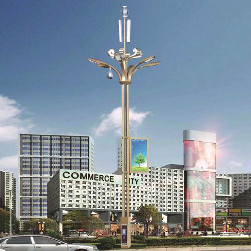 城市智慧路灯物联网LED灯照明5G智慧灯多功能PM2.5显示监控屏 - 图1