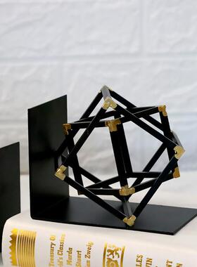 跨境欧式轻奢金属摆件创意家居书房艺术书立摆设装饰工艺品厂