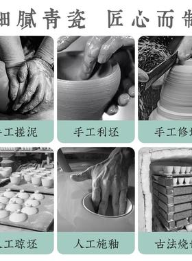 龙泉釉陶瓷寺院供盘家用上供专用碗盘子佛前供碗斋天供碗斋菜碗