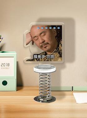 新款直销办公室桌面车载工位摇摇乐搞怪菩萨表情包装饰电脑摆件亚