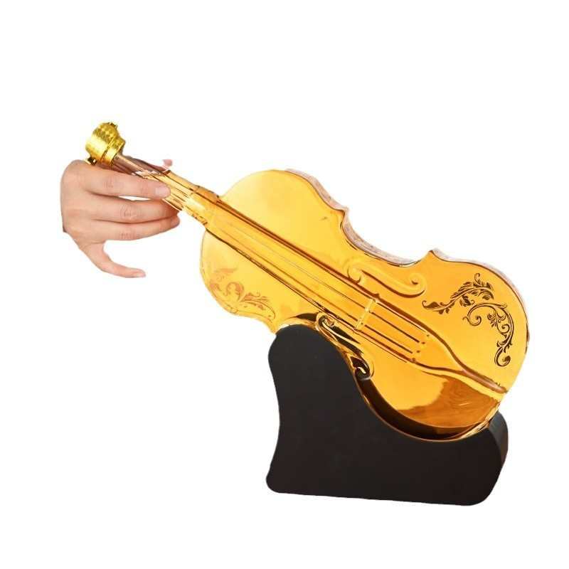 Supply of 1000ml violin glass craft wine bottle white wine bottle decanter craft glass wine bottle bubble wine bottle