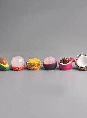 奇奇怪怪的小玩意 仿真剥壳小水果 微景观解压治愈系小摆件装饰品