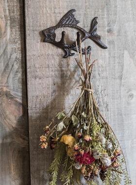 薇GRE个飞荨铸铁鱼挂钩墙花园庭院户外装饰性杂货ZAKKA美钩式挂件