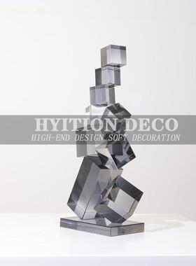 北欧轻奢水晶摆饰艺术品创意样板房装饰品家居客厅电视柜玄关摆设