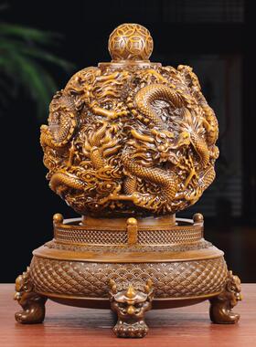 祥龙九转乾坤鼎摆件中式客厅玄关老板办公室装饰公司店铺开业礼物