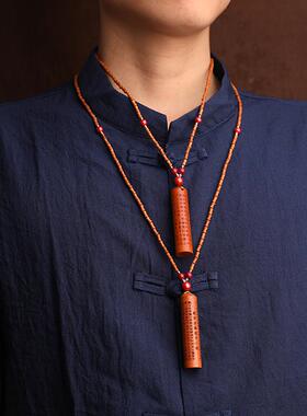 爆款平衡桃木项链经书般