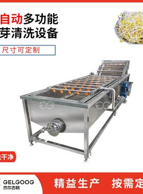 食品厂商用自动洗蔬菜机器 中央厨房全自动洗菜机设备 豆芽清洗机