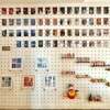 Entrance entrance creative photo wall solid wood hole board storage rack whole wall family portrait children's photo display rack