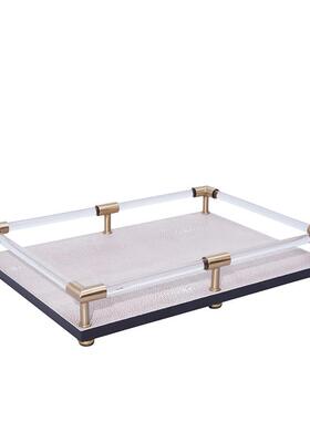 样板房客厅卧室装饰品斯堪的纳维亚现代装饰六开托盘咖啡桌餐桌装