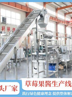 全套草莓酱榨汁设备百香果果酱调配生产线苹果酱熬煮机器
