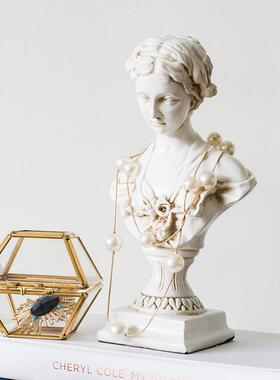 北欧覆古做旧维纳斯少女摆件家居创意人物女神雕像工艺装饰品摆设