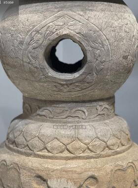 三潭印月西湖石灯石雕石灯笼青石塔仿古太阳能灯庭院花园寺院摆件