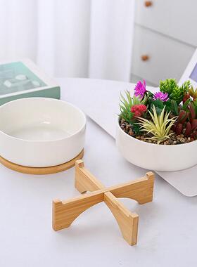 陶瓷托盘大号白瓷桌面绿植花瓶