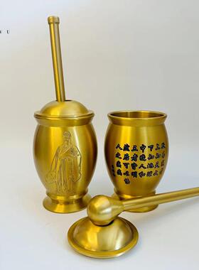 特大号黄铜仿古做旧捣药罐摆件家居装饰创意礼品工艺品