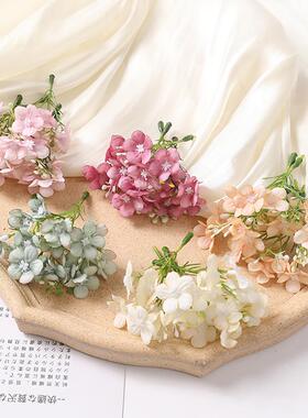 ins彷真花小花束 DIY手工花环材料婚庆礼盒装饰假花绢花拍摄道具